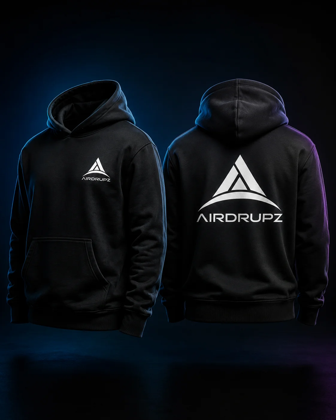 AirdrUpz black hoodie pre-order concept