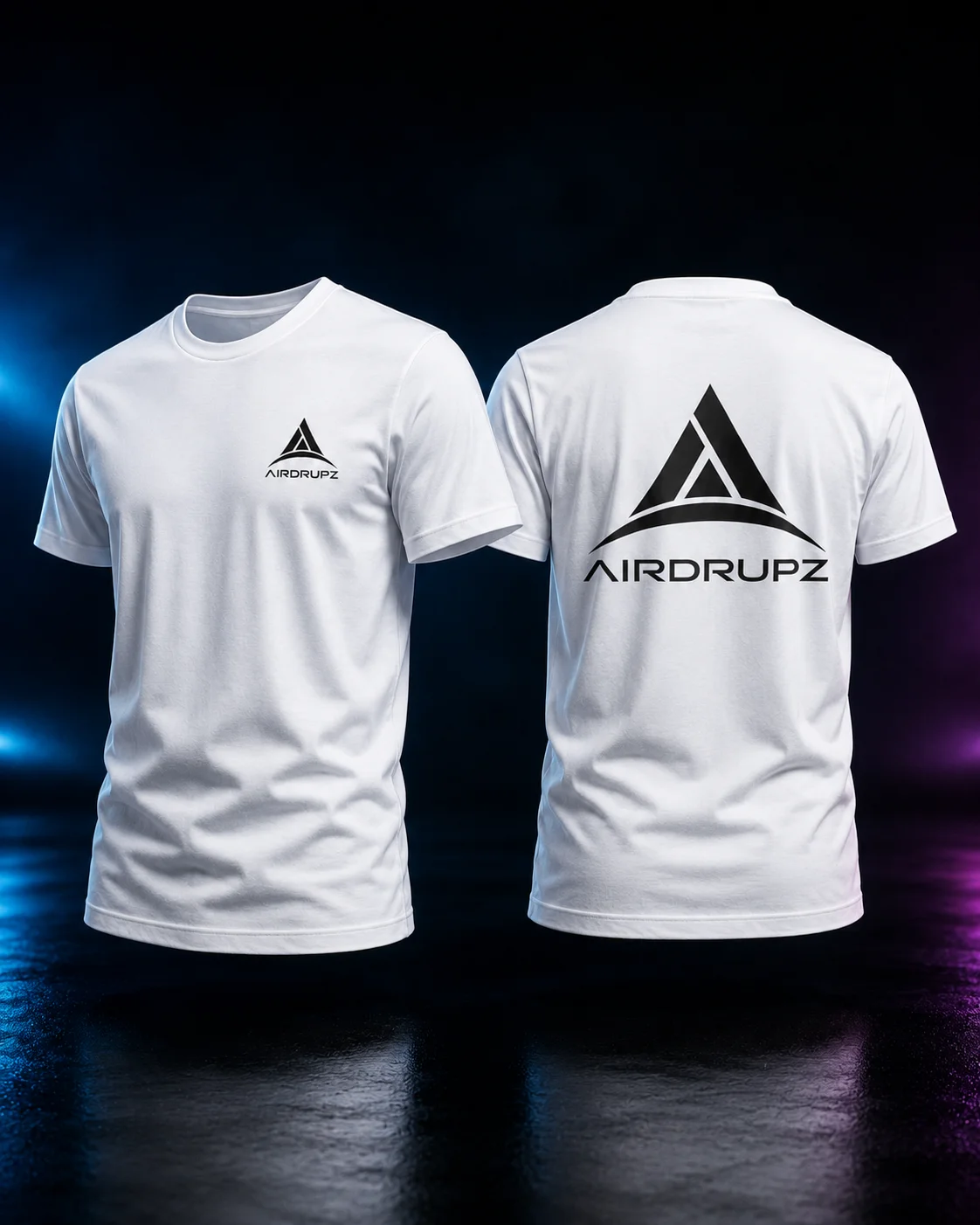 AirdrUpz white t-shirt pre-order concept